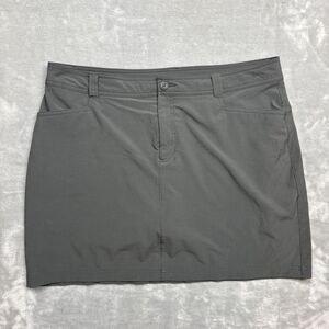 Eddie Bauer Travex Skort 16 Gray Stretch Athletic Outdoor Hiking Women's
